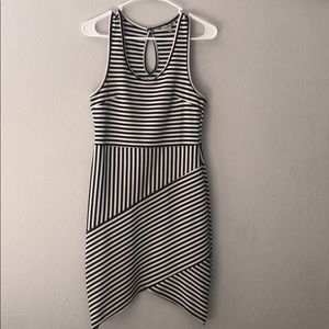 Black and White Striped Dress